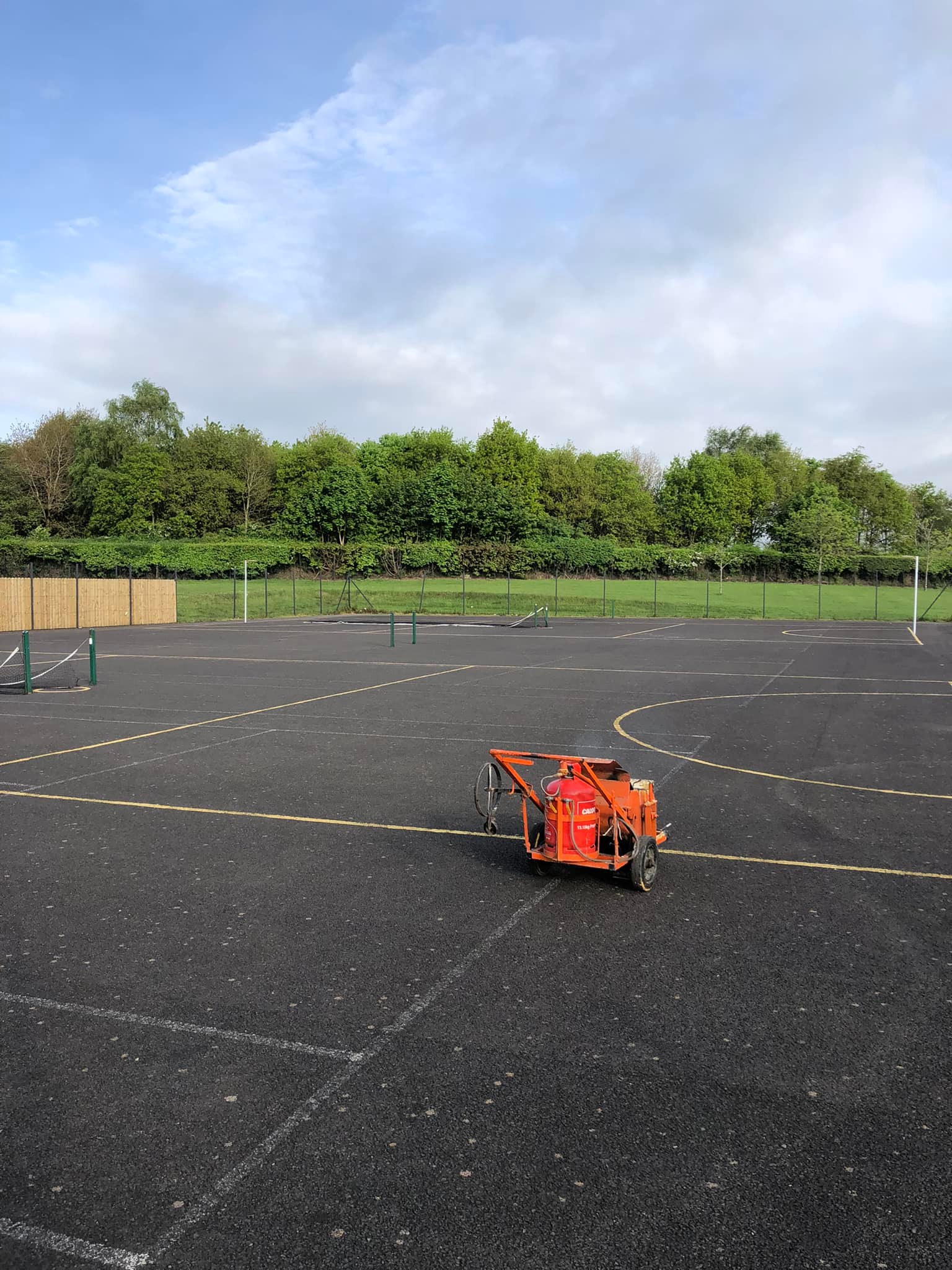 Tennis courts, rounders, and netball courts for thornhill school in derry