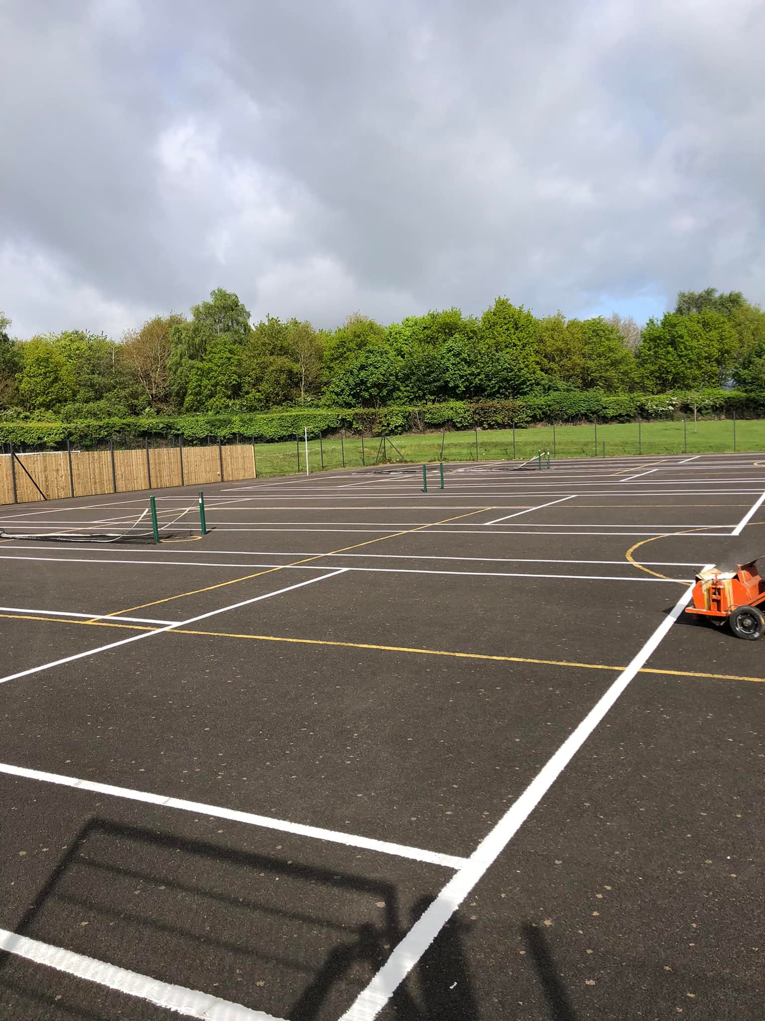 Tennis courts, rounders, and netball courts for thornhill school in derry