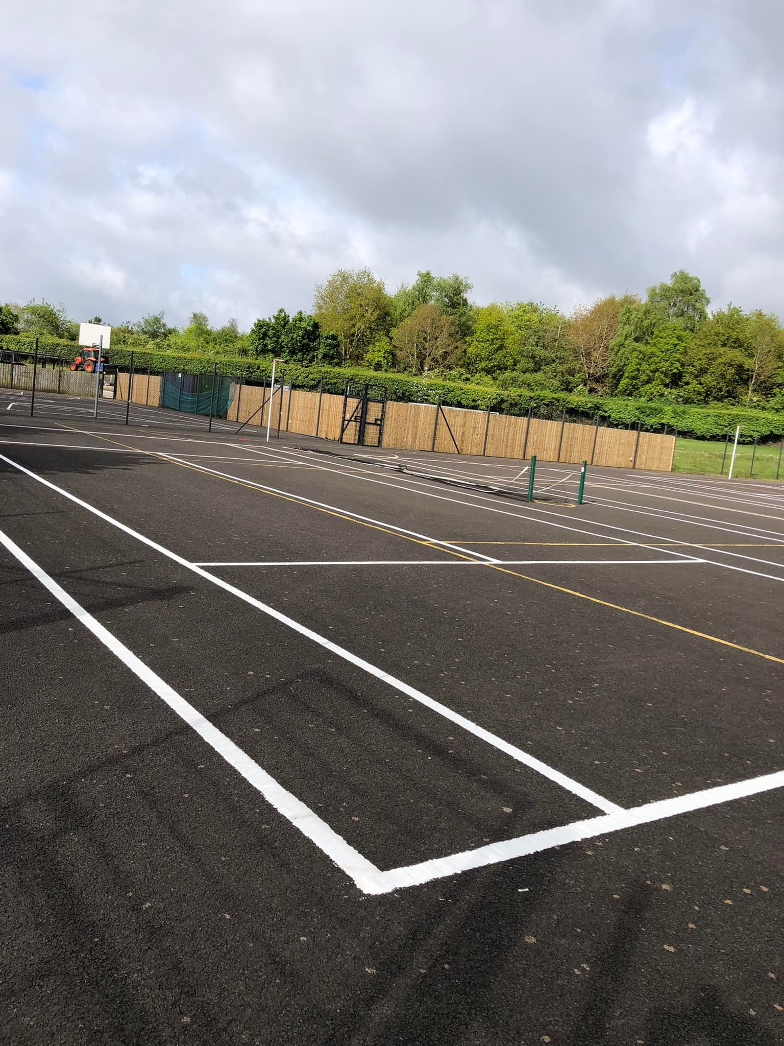 Tennis courts, rounders, and netball courts for thornhill school in derry